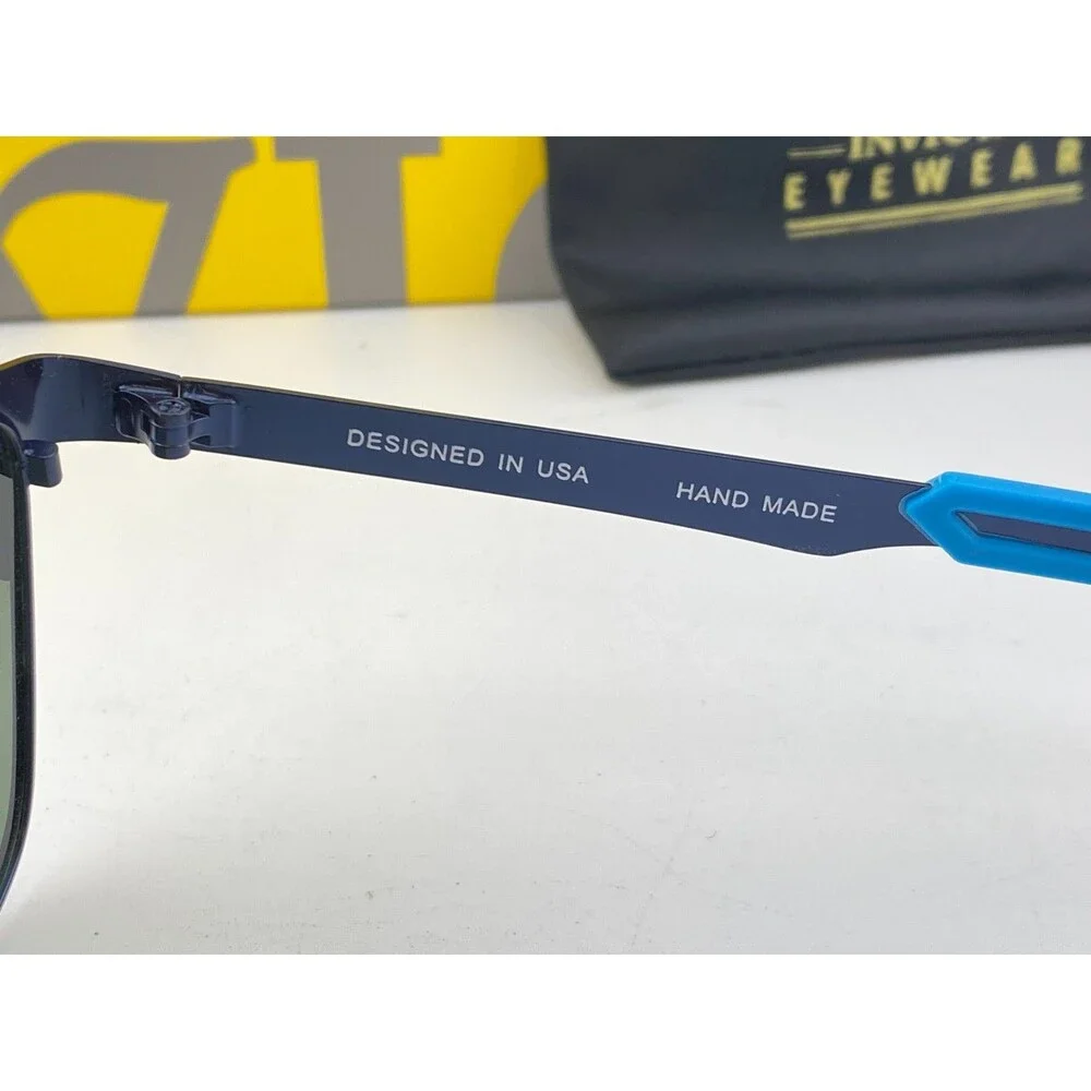 NIB INVICTA EYEWEAR Men's Sunglasses 122970 Aviator BLACK BLUE Frames Unisex
